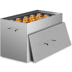 Envasadora de agua para baño de 15 cuartos de galón, estufa grande de acero inoxidable, olla enlatadora superior, 2 bastidores, enlatadora cepillada de fondo plano para 15 esterilizadores de alimentos - Product Image 1