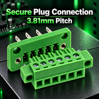 Borniers de connexion en stock, connecteurs de fils, ensemble de fiches de raccordement KF2EDGWB 3.81mm Vert avec vis à bride pour armoire de commande électrique