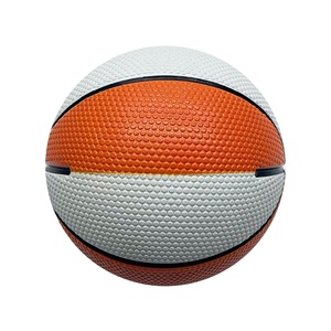 Ballons de basket-ball professionnels pour l'entraînement et les matchs, bicolores orange et blanc, avec des rayures. - Product Image 5
