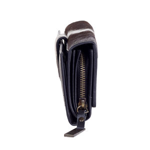 Portefeuilles longs tendance en cuir de vachette brésilien à poils, pour femmes et jeunes filles, grande capacité, vente en gros, style vintage - Product Image 6