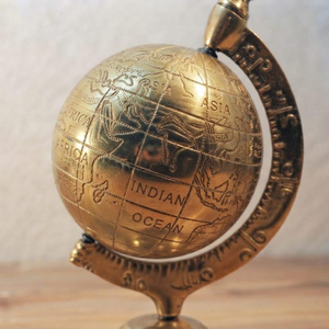Globe terrestre en laiton de style antique, décoration de bureau, globe terrestre décoratif nautique vintage pour la maison, le bureau, la bibliothèque, la table - Product Image 4