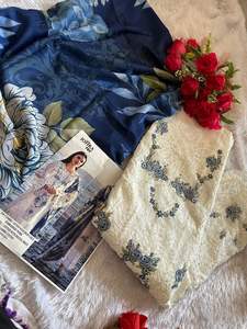 Elegante Cambric algodón Shalwar Kameez bordado pesado impresión Digital Dupatta para bodas fiestas para adultos indio paquistaní - Product Image 4