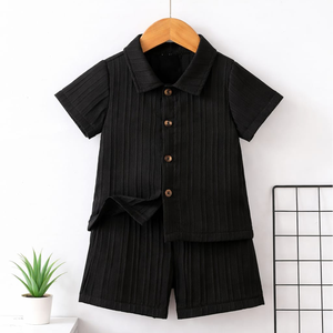 ชุดรีสอร์ทแบบมีโครงในเมืองสำหรับเด็กรุ่นเที่ยงคืนผ้าย่นสำหรับฤดูร้อน - Product Image 1