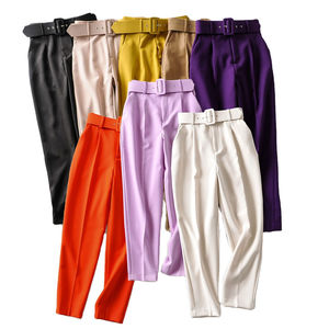 OEM ODM Custom Women Wide Leg Dress Pants High Waisted Loose Fit Casual Work <b>Trousers</b> - Product Image 3