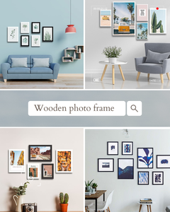 Solid Wood 500pcs Vertical Display Durable and Aesthetic for Luxurious Spaces Wooden Wall Photo <b>Frame</b> Highly Welcomed EFS - Product Image 5