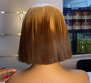 Perruques en cheveux humains vierges vietnamiens raides et naturels de 10 pouces pour ombré brun, double trame, produits capillaires naturels transparents - Product Image 3