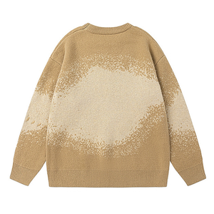 Chaqueta de punto para hombre de talla grande, personalizada OEM y ODM, de manga larga, de mohair afelpado, con jacquard en relieve, jersey para hombre de talla grande - Product Image 2