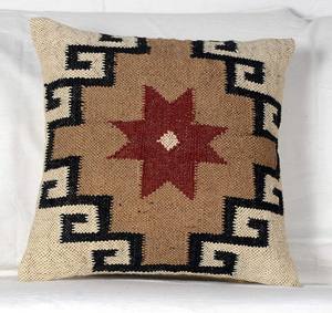 Funda de Cojín Cuadrada de Yute con Patrón Impreso, Funda Decorativa para Almohada, Textil para el Hogar Sostenible - Product Image 6