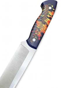 Cuchillo Utilitario de Hoja Fija de Acero Inoxidable con Mango Personalizado de Resina Epoxi con Diseño de Piña, Herramienta EDC - Product Image 4