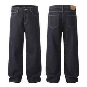 Pantalones vaqueros unisex de talla personalizada y color personalizado con lavado a la piedra y lavado a la arena. - Product Image 1