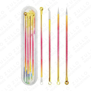 Reusable Acne <b>Extractor</b> Tool Set <b>Blackhead</b> Comedone Remover Facial Pore Cleansing Beauty Care Treatment Kit - Product Image 5