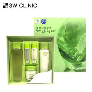 Set Facial de 3 Piezas 3W Clinic Aloe Full Water Activating Herbal para el Cuidado de la Piel - Product Image 1