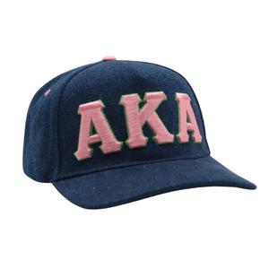 AKA Dark Denim Letters Snapback <b>Hat</b> <b>Navy</b> Blue Embroidered Adjustable Baseball Cap Unisex Sporty Casual Fashion Common - Product Image 6