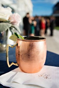 Copper mule beverage mug set for lavender field cocktails hammered finish metal <b>cups</b> durable <b>reusable</b> party mugs - Product Image 5