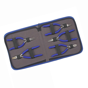 Jewelry Repair Kit <b>Long</b> Handles 5 Pieces Jewelry Pliers Kit 150mm Chain Round Thin Flat <b>Nose</b> Stainless Steel 304 Jaws Equipment - Product Image 1