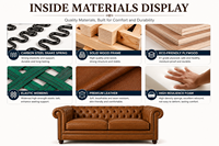 Vietnam Fabrik Echtes Leder Gepolstertes Umweltfreundliches 2-Sitzer Schlafsofa Schaumstoffkissen Modernes Wohnzimmer Villa Lager Park