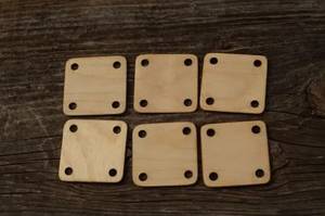 12 tarjetas cuadradas de madera ecológicas (4 agujeros) para telar manual y herramientas de carpintería creativa - Product Image 6