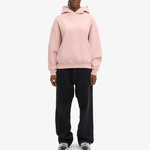 Sweat-shirts à capuche oversize pour filles, style streetwear décontracté, de bonne qualité, avec poches kangourou, couleur rose clair, pull-over pour femmes adultes - Product Image 5