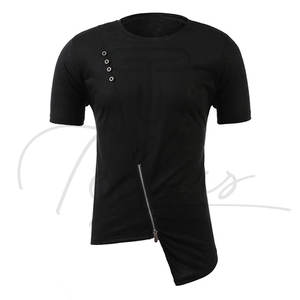 T-shirts pour hommes, mode décontractée d'été, 100% coton, design unique, manches courtes, motif uni - Product Image 4