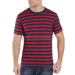 T-shirt Homme 2026 Personnalisé Sérigraphié Prix de Gros Nouveau Design Rayé Col Rond Manches Courtes Confortable - Product Image 6