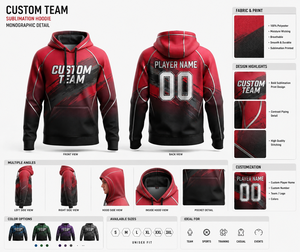 Sudadera con Capucha Personalizada por Sublimación, Sudadera Deportiva con Estampado Completo para Equipos y Clubes - Product Image 5
