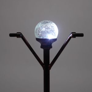 Girandola Cinetica a Sfera di Vetro a Energia Solare a Doppia Direzione con Illuminazione LED, Sculture Eoliche per Patio, Ornamenti Decorativi da Giardino in PC - Product Image 4
