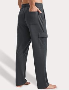 Pantalon de jogging cargo premium en molleton de coton épais, avec logo brodé personnalisé, fabricant et fournisseur - Product Image 2
