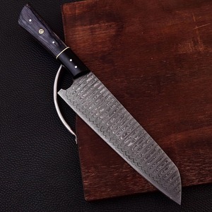 Cuchillo de chef hecho a mano de acero de Damasco, cuchillo de cocina con mango de madera Pakka y resina - Product Image 6