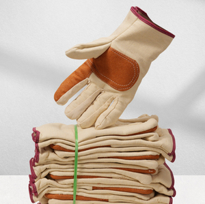 Gants de protection en cuir de vachette, résistants à l'usure, isolants thermiquement, antidérapants, avec dos jaune en tissu, double couche de daim. - Product Image 4
