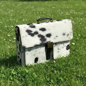 Bolso de Cuero Genuino Premium Vintage para Portátil, Maletín de Negocios, Bandolera Multifunción - Product Image 6