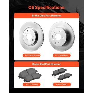 Kit di Riparazione Freni Anteriori e Posteriori per Nissan Rogue 2014-2015, Compatibile con Configurazione a 2 File di Sedili, Diametro Esterno Anteriore Cavo di 11,65 Pollici (296mm) - Product Image 3