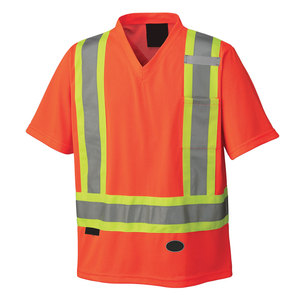 Camiseta Polo de Alta Visibilidad Personalizada con su Logotipo, Manga Corta, Ropa de Trabajo para Exteriores, Camiseta de Seguridad para Hombre con Cinta Reflectante - Product Image 3