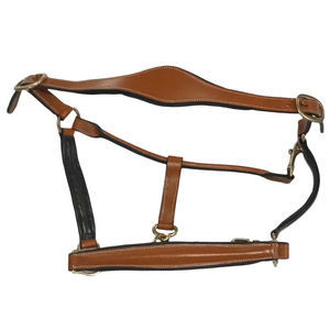 Harnais de cheval en cuir réglable avec rembourrage en fourrure, accessoire d'équitation pour l'entraînement des chevaux, doté d'une boucle réglable - Product Image 1
