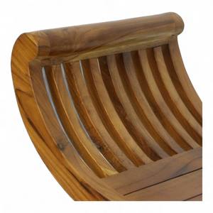 Tabouret minimaliste en teck massif avec design courbé, pieds stables pour meubles de maison, pour salle à manger, écologique - Product Image 2
