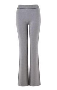 <b>High</b> <b>Waist</b> Full Length Solid <b>Flared</b> Breathable Sporty <b>Leggings</b> Knitted Spandex Nylon Stretchy Women's Activewear - Product Image 2