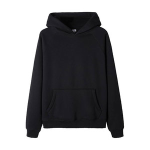 Sweat à capuche noir pour homme, couleur unie, avec poche kangourou, manches longues, streetwear quotidien, mode hiver - Product Image 6