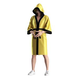 Bata de boxeo con capucha de satén personalizada, al por mayor, para caminar en el ring, con sublimación y bordado, fabricante de logotipos personalizados, batas de MMA - Product Image 4