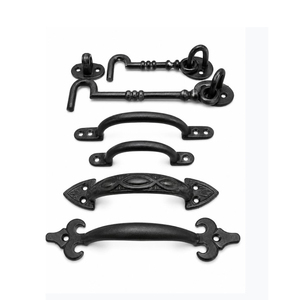 Cast Iron Cabinet Handle and Knob Set Novelty Shape <b>Rustic</b> Black Furniture Pulls for Storage Closet Durable Hardware - Product Image 4