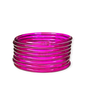 Latest 2026 Kashmiri Pink Design Jelly Glass <b>Bangle</b> Women's Trendy Wedding Lightweight Wholesale Price - Product Image 2
