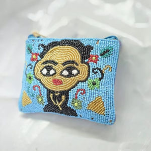 Sac à main pour enfants, porte-monnaie, entièrement perlé à la main, style clé, motif pour filles, petit format, en matériaux variés - Product Image 1