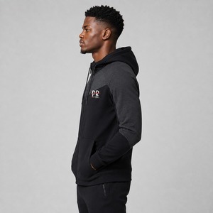 Sweat à capuche zippé personnalisé pour homme, tissu de qualité supérieure, capuche à cordon réglable, fermeture entièrement zippée, idéal pour les marques, la vente au détail et la vente en gros - Product Image 4