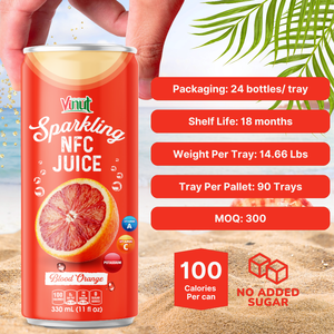 น้ำส้มสีเลือดผสมคาร์บอเนต 330 มล. VINUT SJ030 นามเวียท ฟู้ดส์ แอนด์ เบเวอเรจ จีเอสซี ผู้ผลิตเครื่องดื่มผลไม้ อายุการเก็บรักษา 24 เดือน - Product Image 2
