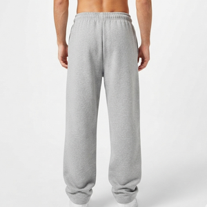 Custom Breathable Casual <b>Men</b> Oversized Printed Sweatpants 100% Cotton French Terry Wide Leg Heather Gray <b>Baggy</b> <b>Trousers</b> - Product Image 5