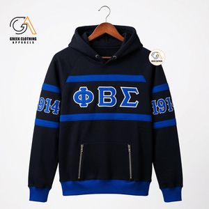 Sudadera con Capucha Personalizada para Hombre, Cuello Redondo, 100% Algodón, Corte Regular, 370g, Bordada e Impresa, Phi Beta Sigma - Product Image 5