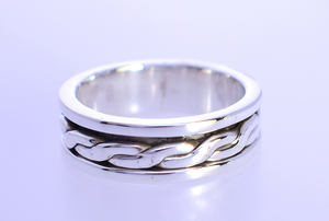 Anillo minimalista de plata de ley 925, diseño de banda sólida sin piedras preciosas, joyería fina vintage para chicas y mujeres, éxito de ventas. - Product Image 3