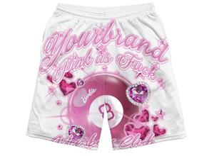 Ensemble de t-shirts graphiques personnalisés en coton blanc imprimés par sublimation, ensemble de shorts en nylon imprimés par sublimation thermique, survêtement pour hommes - Product Image 6