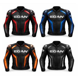 Nouvelle veste en cuir personnalisée pour moto, formelle, avec col montant et logo frontal pour hommes - Meilleure vente - Product Image 6