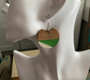 Pendientes de Resina Hechos a Mano, Impermeables, Diseño Personalizado, Estilo Ángel, Patrón 3D, Forma Redonda, Joyería al por Mayor - Product Image 5