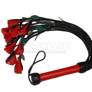 Flogger de cuero con correas largas y suaves y mango ergonómico que proporciona un agarre cómodo y un rendimiento equilibrado - Product Image 5