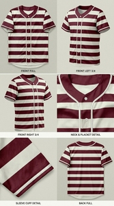 Chemise de baseball à boutons pour homme, uniforme de sport décontracté, respirant, léger, haut d'entraînement athlétique unisexe - Product Image 5
